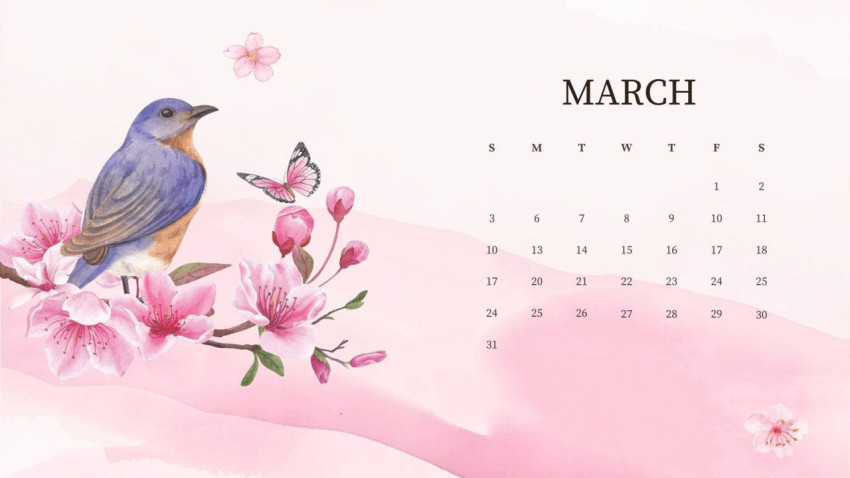 March 2025 Calendar Wallpapers