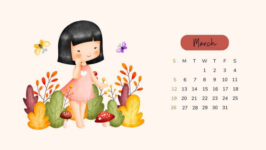 March 2025 Calendar Wallpapers