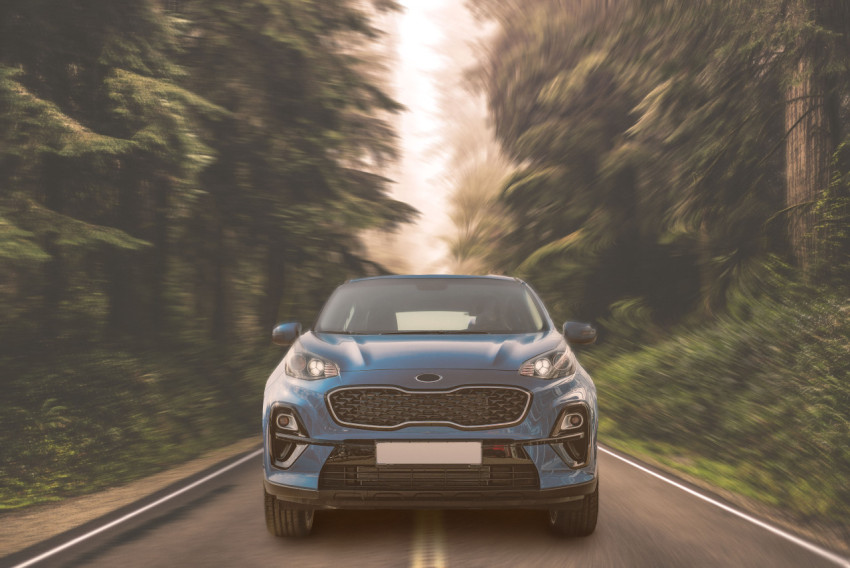 Power in Motion – SUV Blazing Through Nature